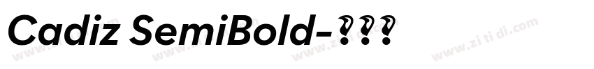 Cadiz SemiBold字体转换